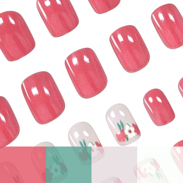 Artistic Floral Gel Nail Enhancements Kalsten