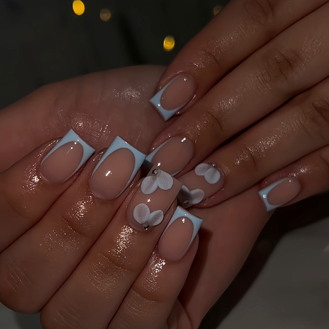 Artistic Floral Acrylic Press-On Nails Kalsten