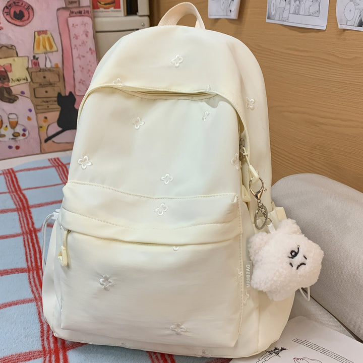 Embroidered Multi-Compartment Backpack