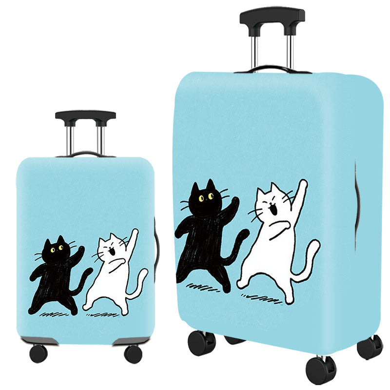 Unisex hard shell suitcase with a playful cat design Kalsten