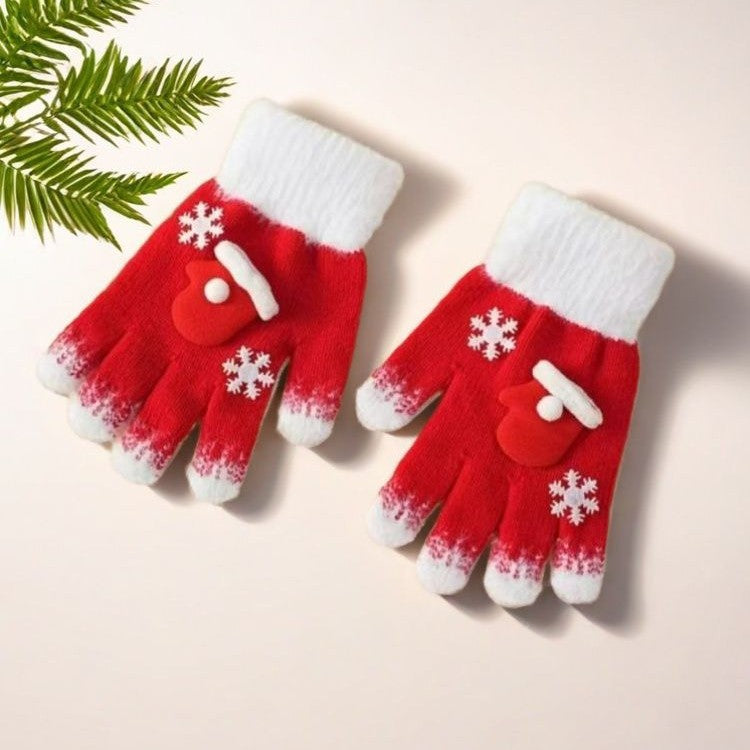 Children's Playful Cartoon-Themed Fingerless Gloves Kalsten