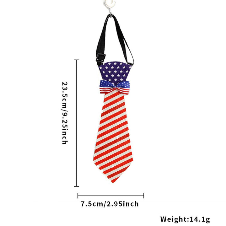Unisex nan patriotic striped pet necktie with adjustable elastic collar Kalsten