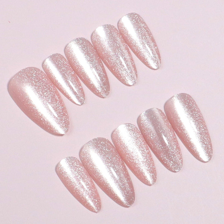 Premium Sparkling Almond-Shaped Press-On Nails Kalsten