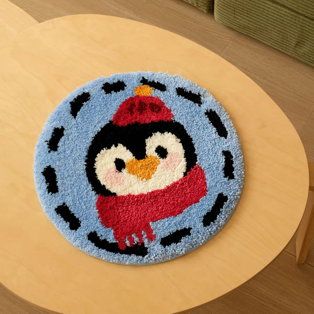 Cute Cat Face Plush Area Rug Kalsten