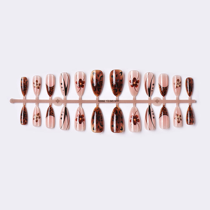 Artistic Floral Design Press-On Nails