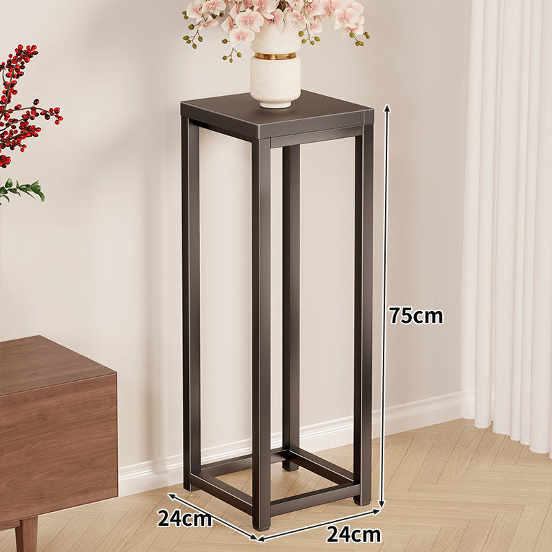Tall Metal Plant Stand Pedestal with Square Top Minimalist Frame