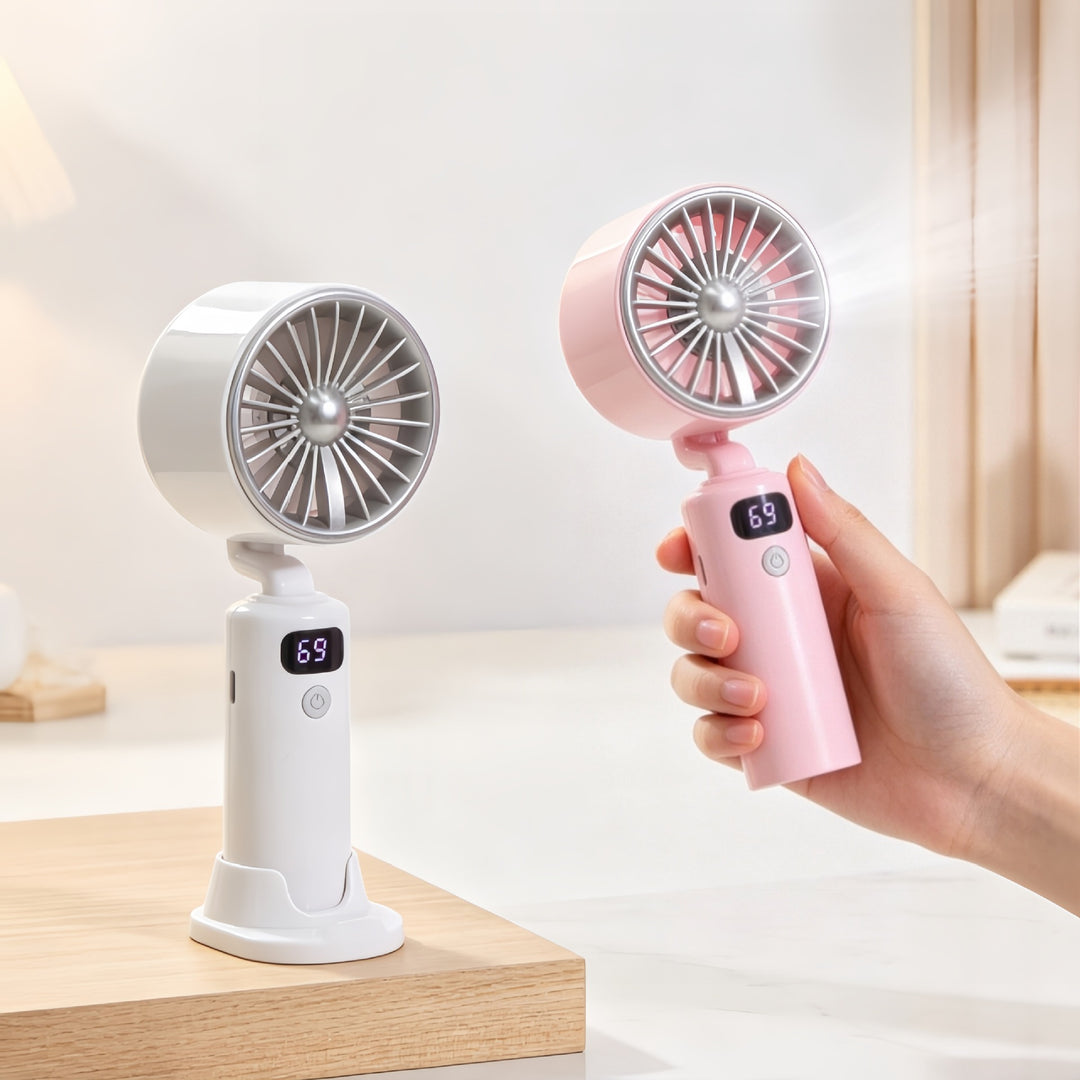Women's Portable Table Fan with Digital Speed Display Kalsten