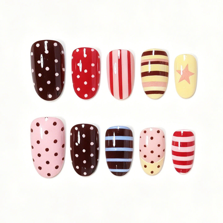 Artistic Patterned Stiletto Nails Kalsten