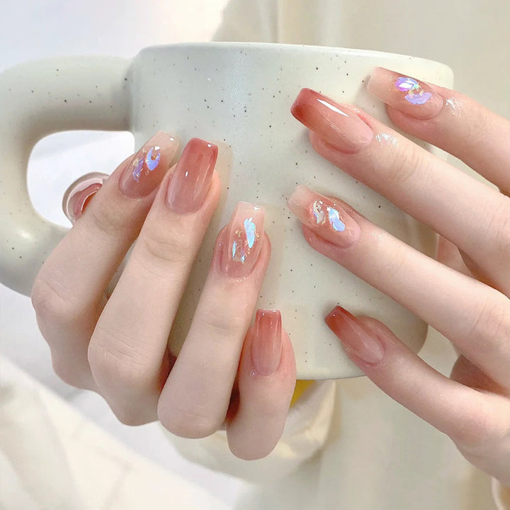 Decorative Stiletto Press-On Nails with Gemstone Accents Kalsten