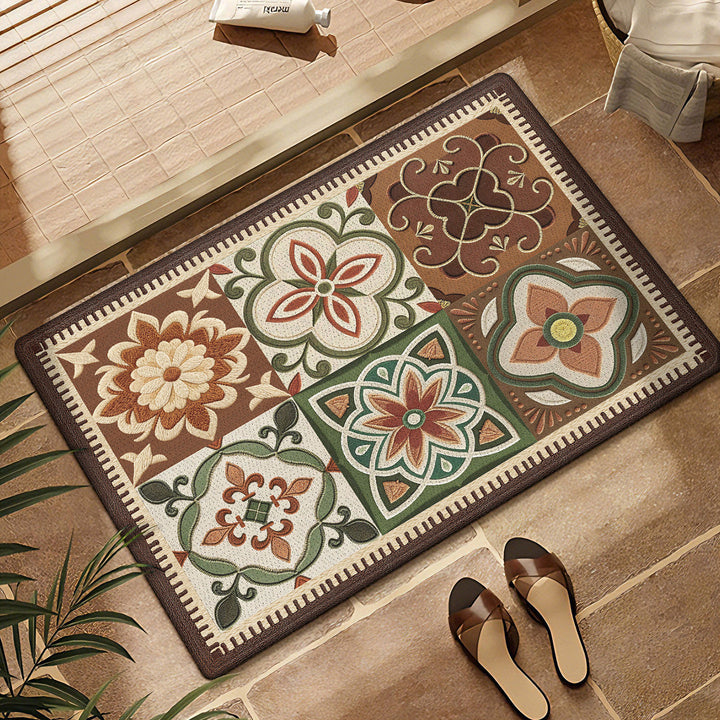 Floral Patterned Entry Mat
