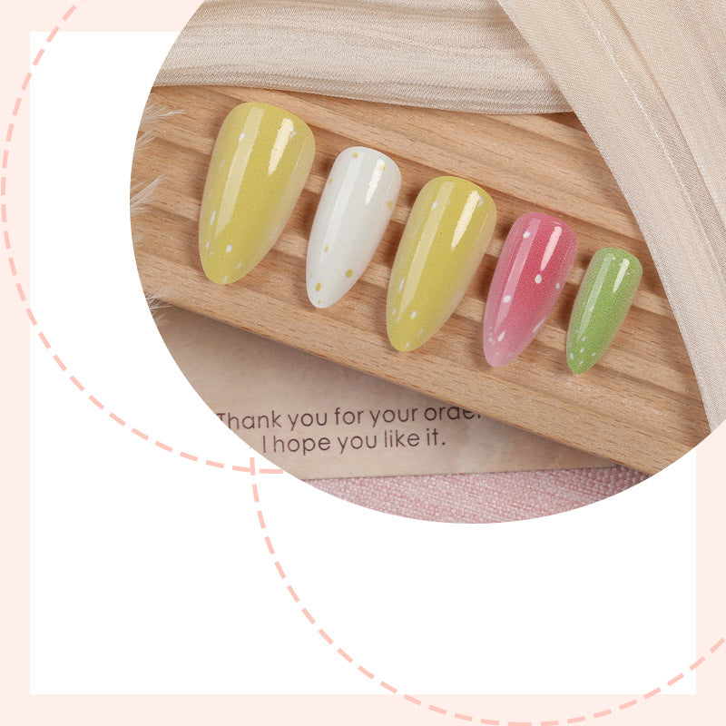 Premium Decorative Press-On Nail Set with Artistic Glitter Effects Kalsten