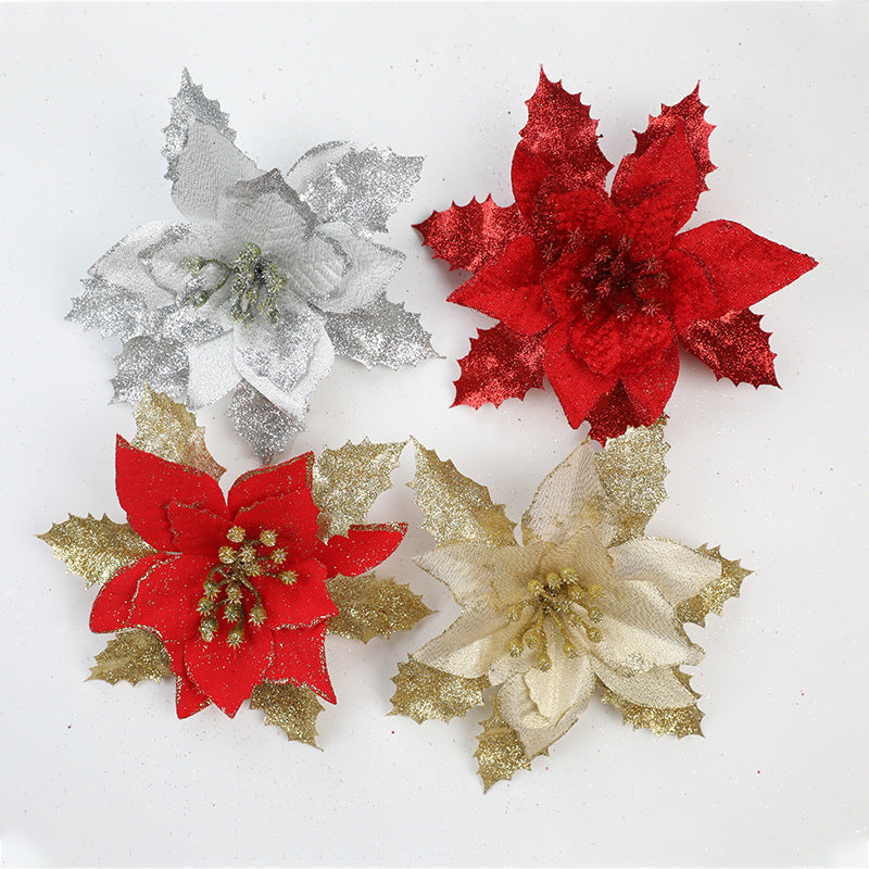 Decorative Glittered Floral Accent Brooch Kalsten