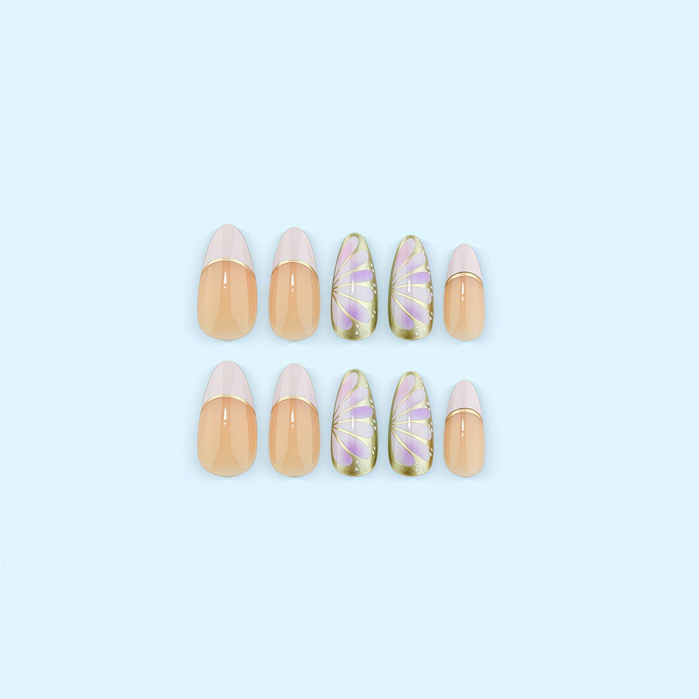 Artificial nail set with elegant geometric design Kalsten