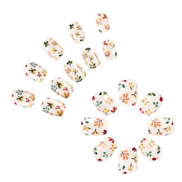 Floral Press-On Nail Art Kalsten