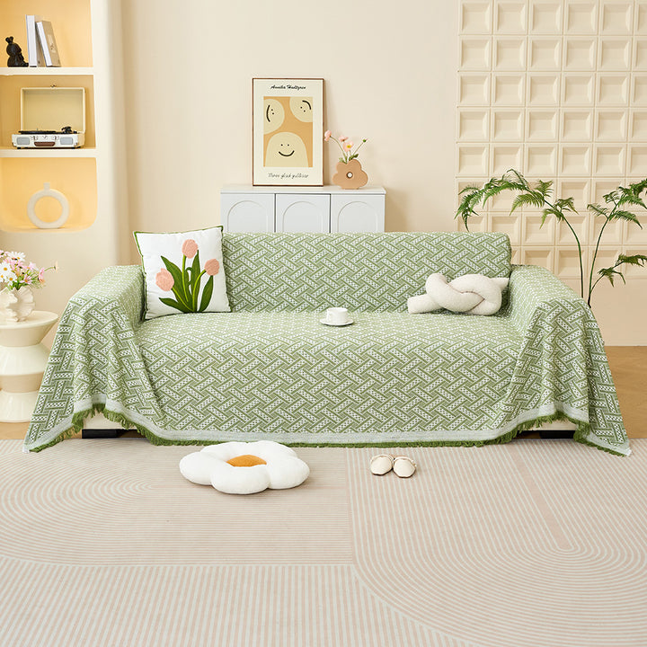 Textured Woven Sofa Throw Blanket