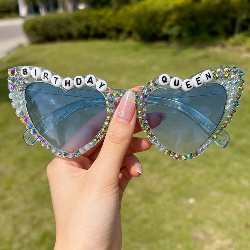 Rhinestone-Accented Birthday-Themed Sunglasses Kalsten