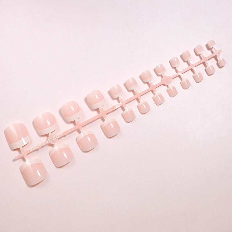 Premium Glossy French Tip Press-On Nail Set Kalsten