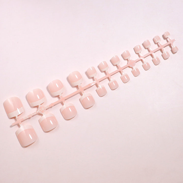 Premium Glossy French Tip Press-On Nail Set Kalsten