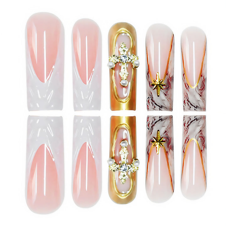 Decorative Long Press-On Nail Art Kalsten