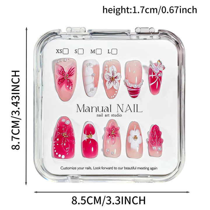 Decorative Floral Press-On Nail Art Collection Kalsten