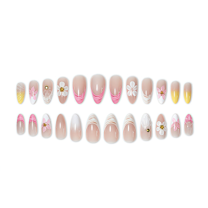 Floral 3D Artisan Nail Extensions Kalsten