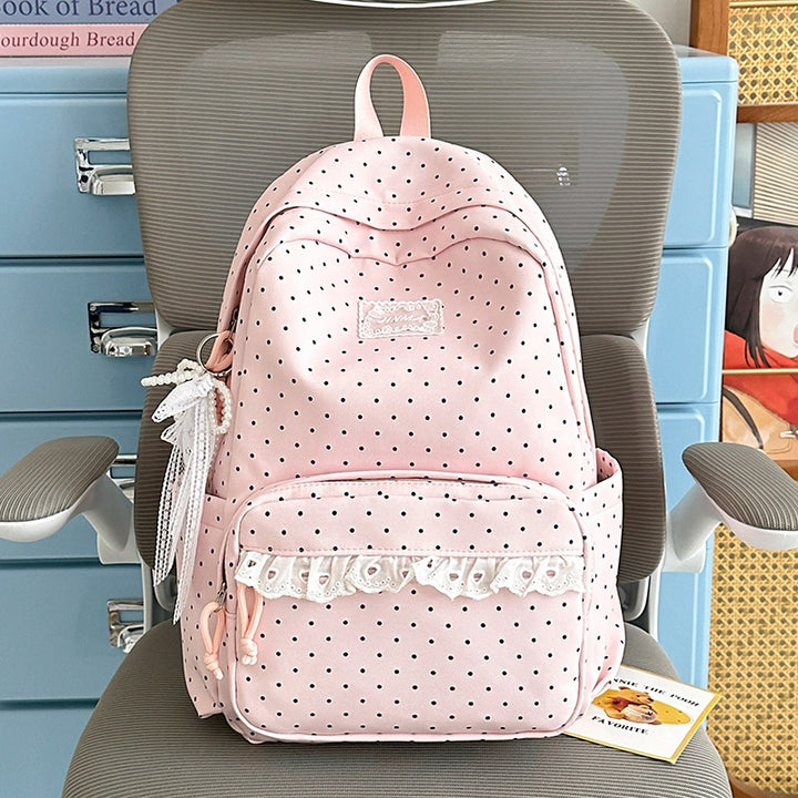 Charming Polka Dot School Backpack Kalsten