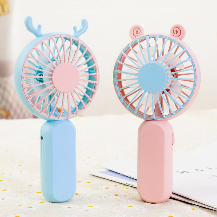 Women's portable mini hand fan with ergonomic handle and powerful battery Kalsten