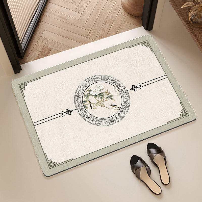 Artistic Floral Bath Mat Kalsten