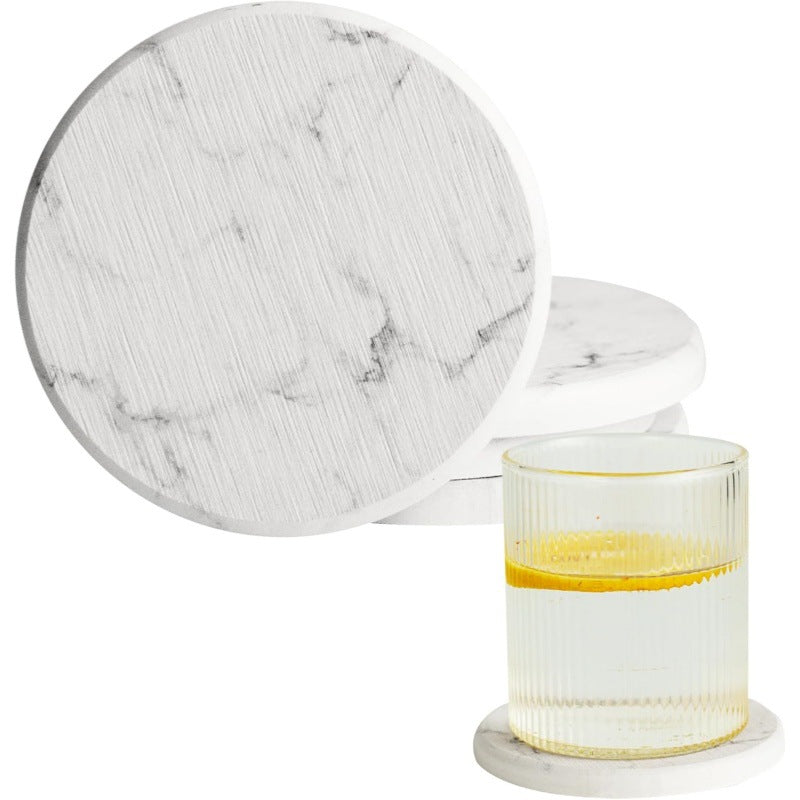 Marble Effect Drink Coaster Set