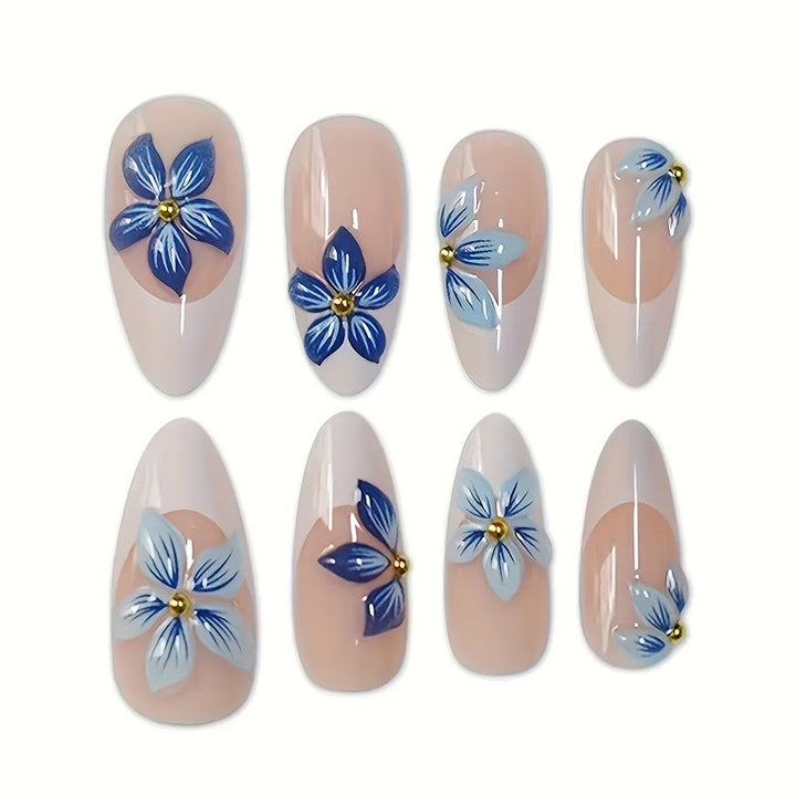 Floral Artistic Press-On Nail Extensions Kalsten