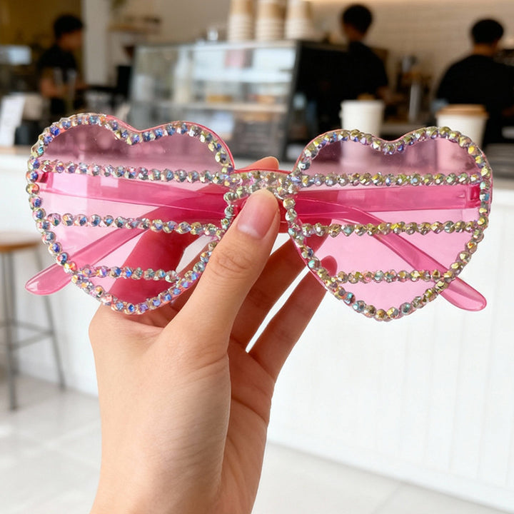 Decorative Rhinestone-Embellished Heart-Shaped Sunglasses Kalsten 1787141270