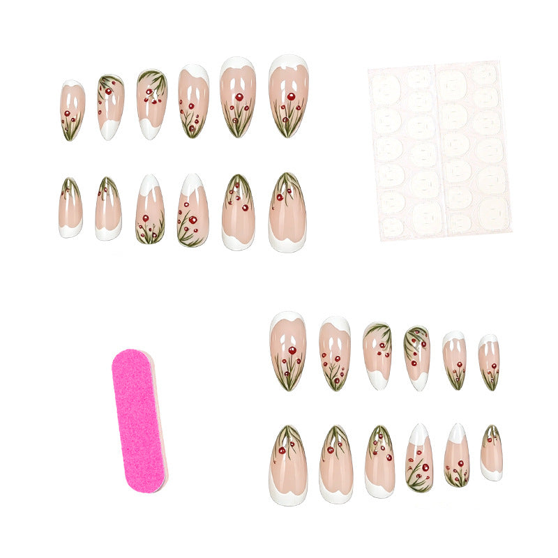 Artistic Winter-Themed Acrylic Nail Art Kalsten