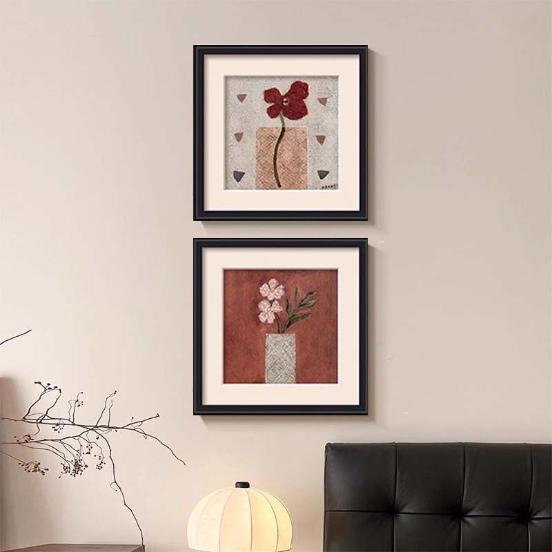 Framed Floral Art Piece