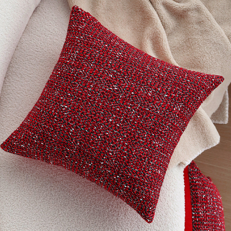 Square Boucle Tweed Cushion Cover with Structured Fabric Look and Hidden Zipper Kalsten