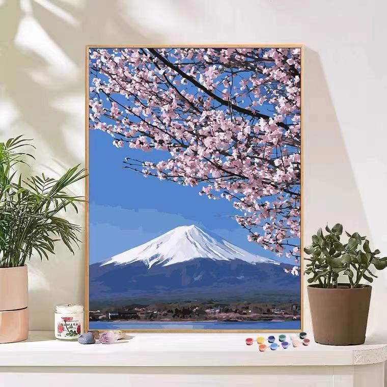 Scenic Mountain Landscape Art Canvas Print Kalsten