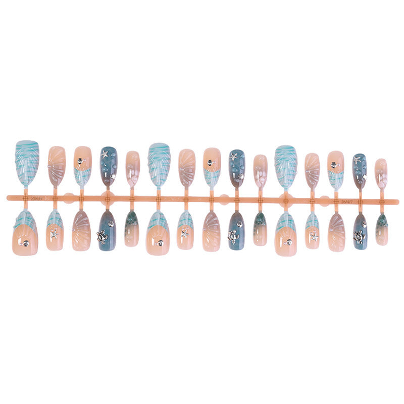 Creative nail art set with maritime accents and glitter decorations Kalsten