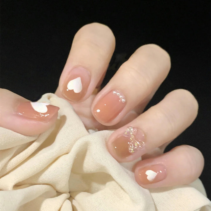 Heart-Inspired Floral Nail Art Set