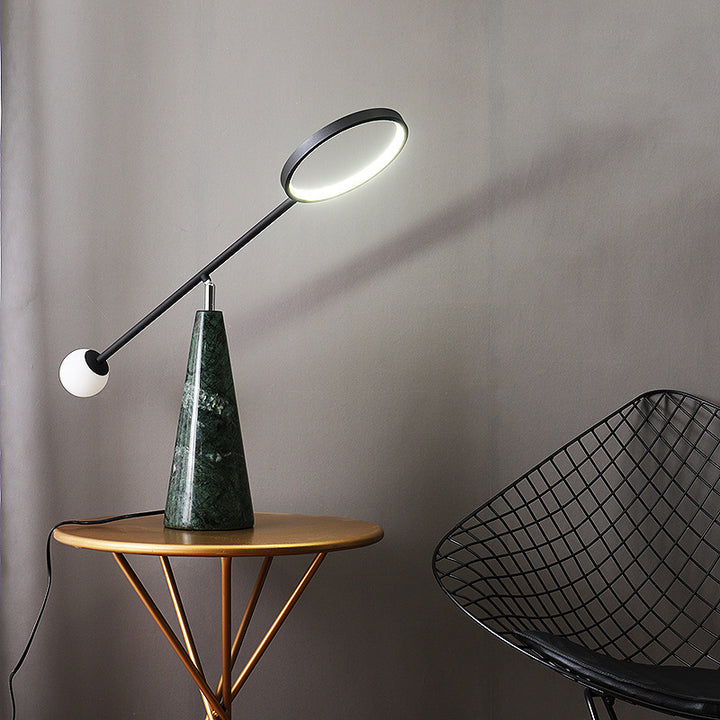 Modern Adjustable Desk Lamp with Geometric Base