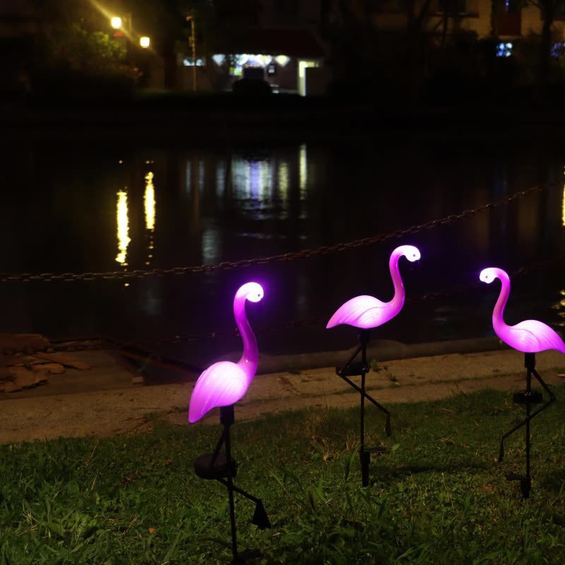 Decorative Solar Flamingo Lawn Stake With Adjustable Arm Kalsten
