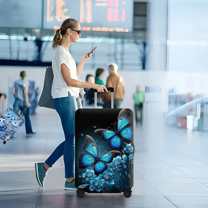 Women's hard-shell suitcase with floral butterfly motifs Kalsten