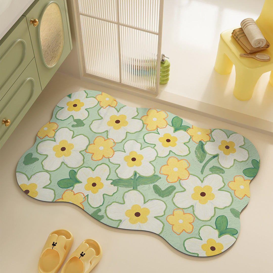Floral Patchwork Bath Mat Kalsten