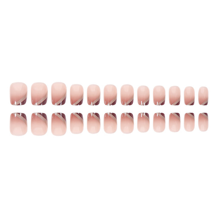 Elegant French Tip Gel Press-On Nails Kalsten