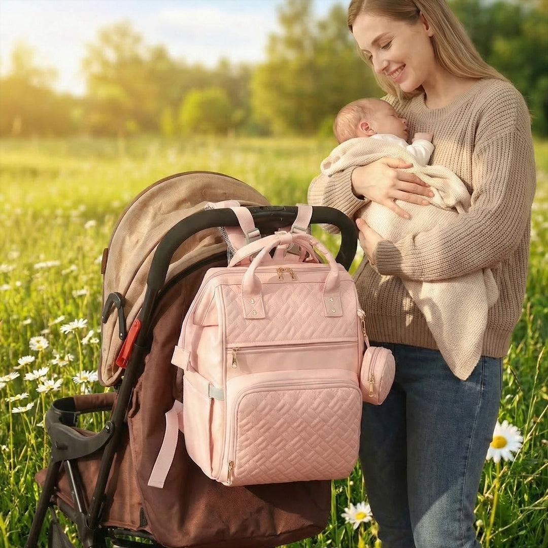 Elegant Multi-Functional Quilted Backpack Kalsten