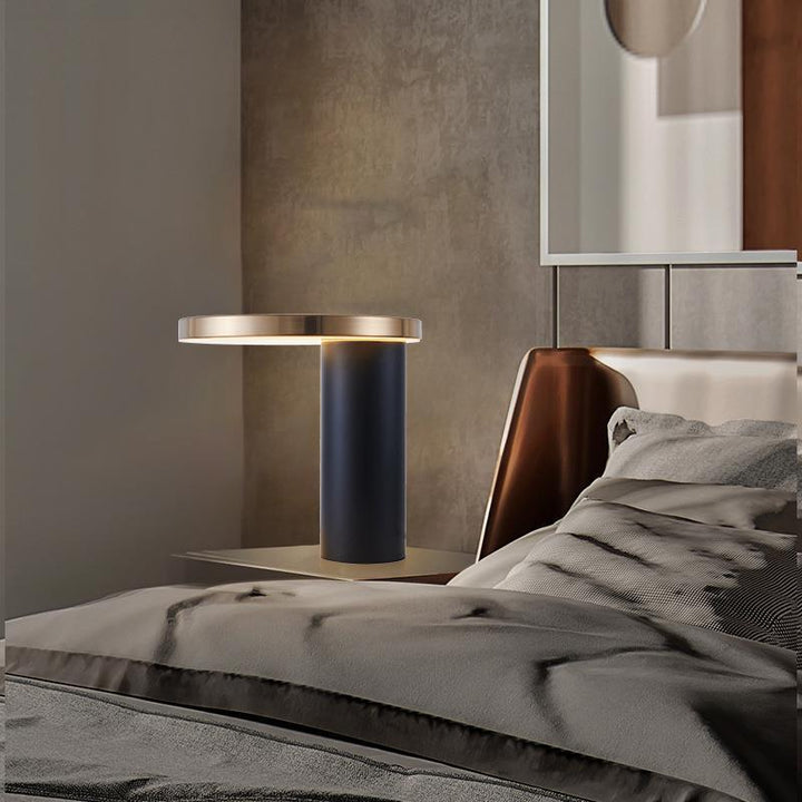 Minimalist Table Lamp with Metallic Accent