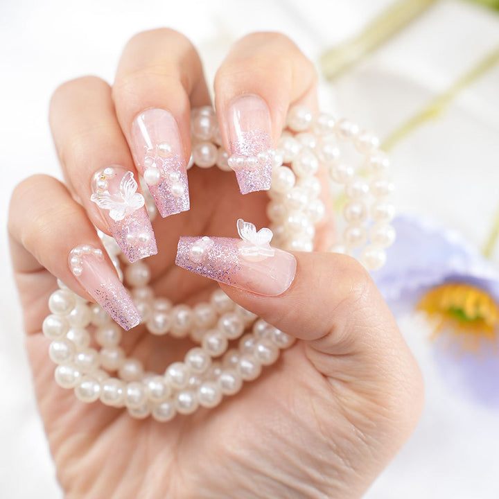 Decorative Nail Art Set with Butterfly Accents Kalsten