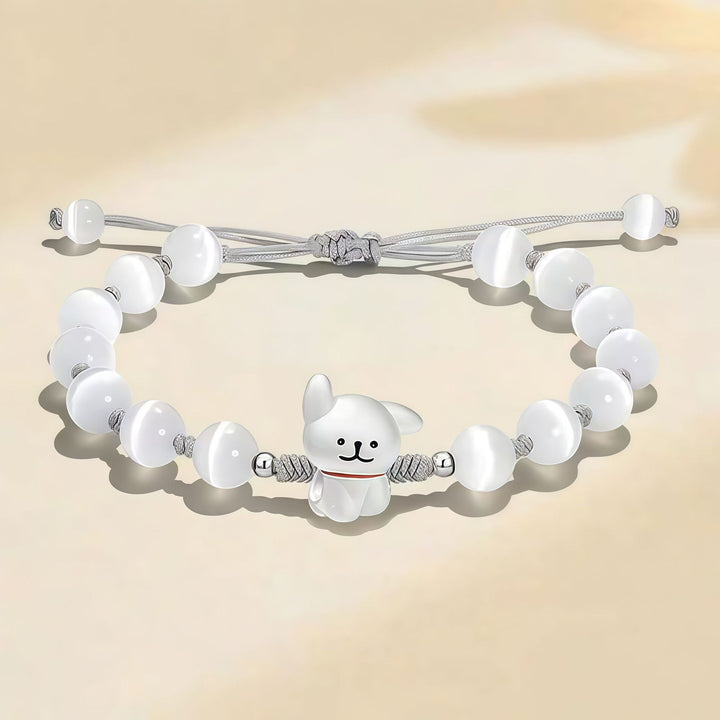 Playful Dog Charm Beaded Bracelet Kalsten