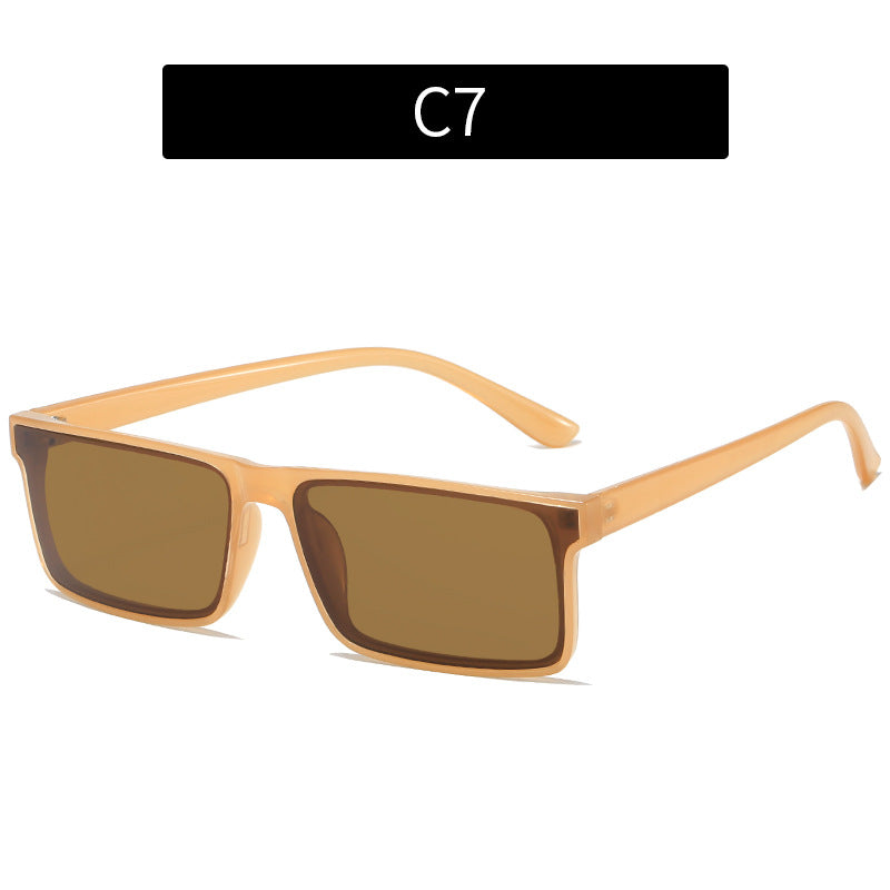 Elegant Look Vintage-Inspired Square Frame Sunglasses