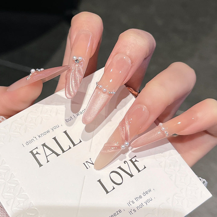 Elegant 3D Decorative Press-On Nail Extensions Kalsten