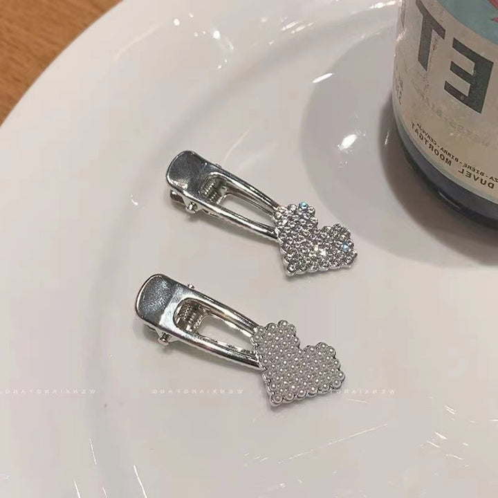 Heart-Shaped Rhinestone Hair Clip Kalsten