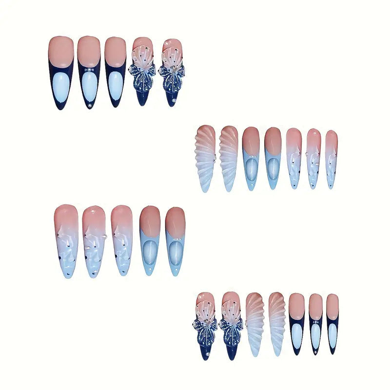 Artistic Floral Nail Extensions Kalsten
